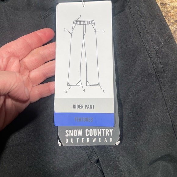 NWT SNOW COUNTRY OUTERWEAR SKI RIDER PANT 4X WOMENS BLACK WINTER - Picture 4 of 8